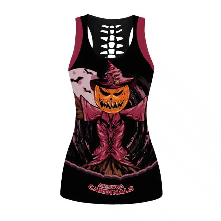 Arizona Cardinals Women's Hollow Out Tank Top + Legging IE68 - Image 2