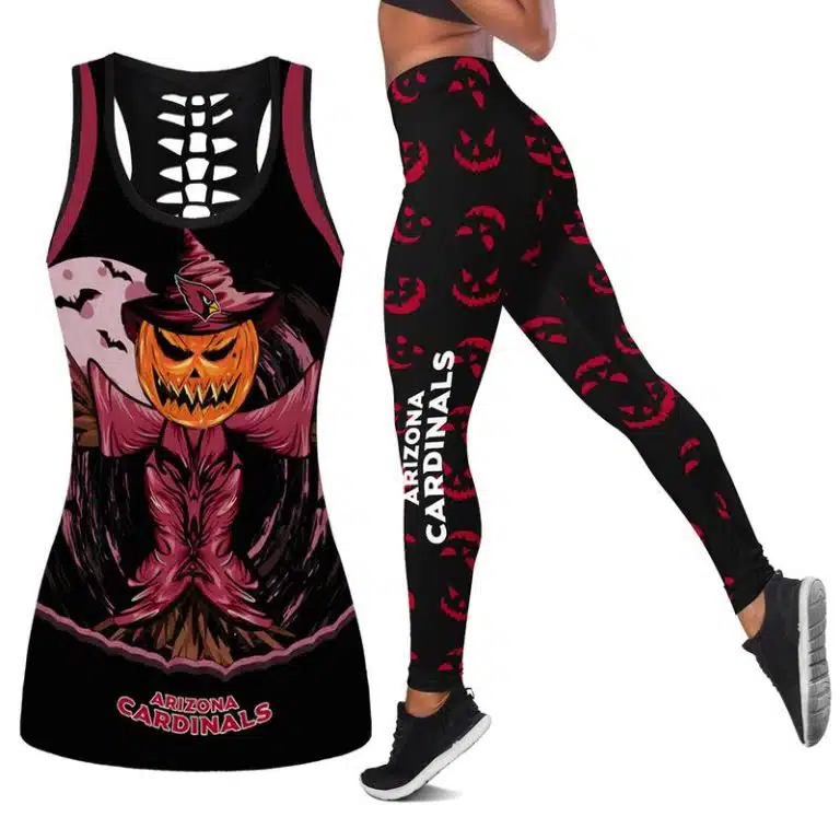 Arizona Cardinals Women's Hollow Out Tank Top + Legging IE68