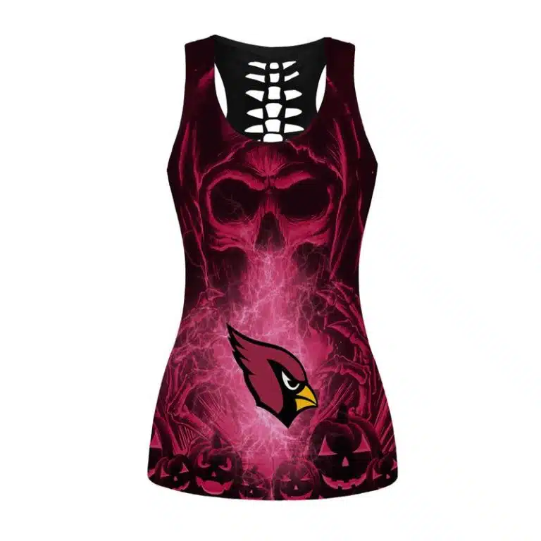 Arizona Cardinals Women's Hollow Out Tank Top + Legging JF71 - Image 2