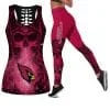 Arizona Cardinals Women's Hollow Out Tank Top + Legging JF71