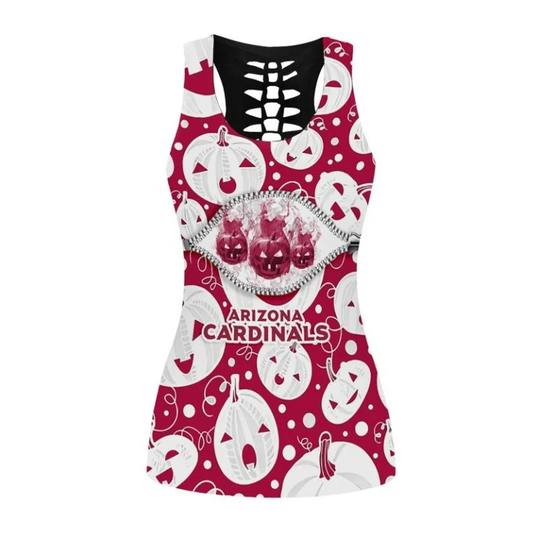 Arizona Cardinals Women's Hollow Out Tank Top + Legging UF44 - Image 2