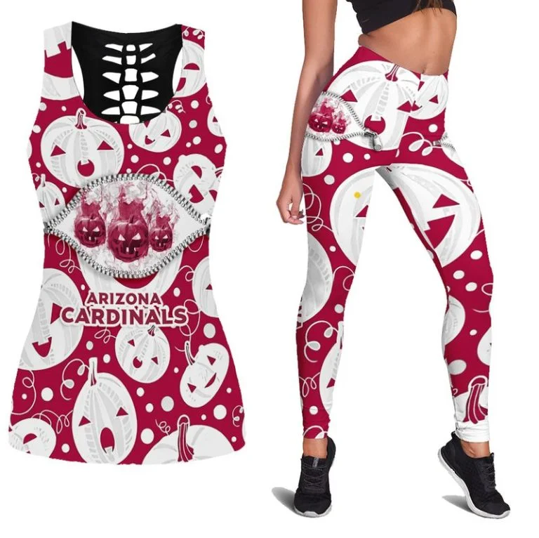 Arizona Cardinals Women's Hollow Out Tank Top + Legging UF44