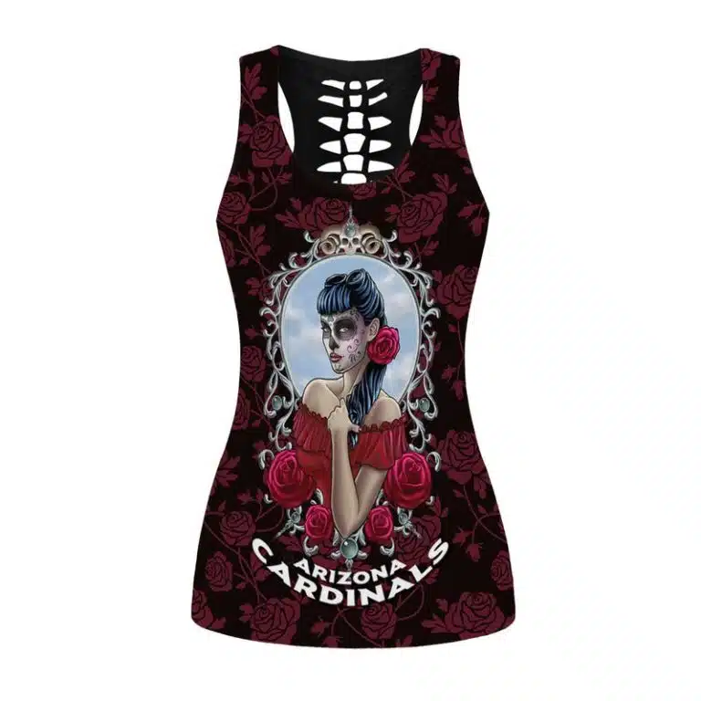 Arizona Cardinals Women's Hollow Out Tank Top + Legging UE19 - Image 2