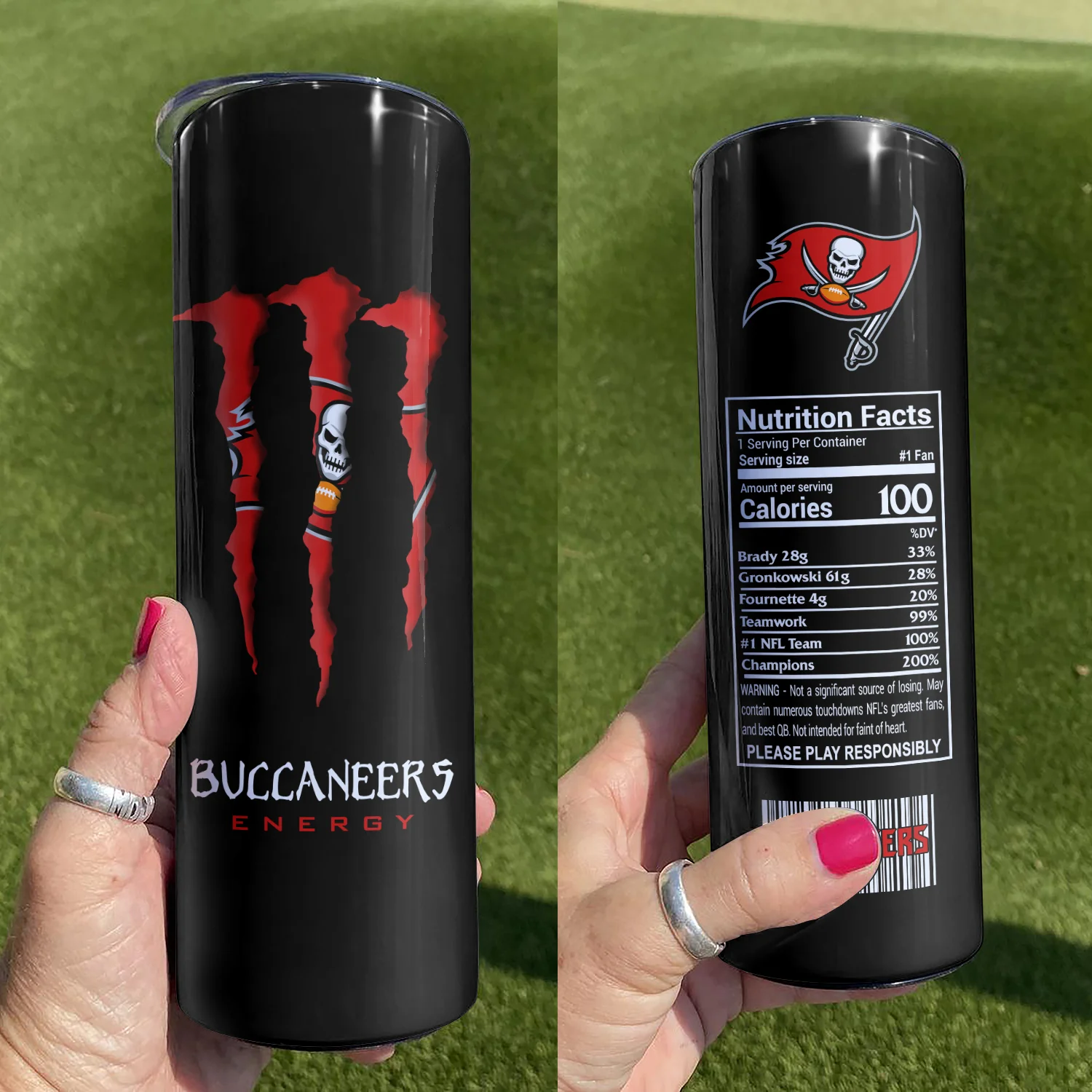 ΝFL30-Limited Edition Tampa Bay Buccaneers Skinny Tumbler Cup 20oz & 30oz