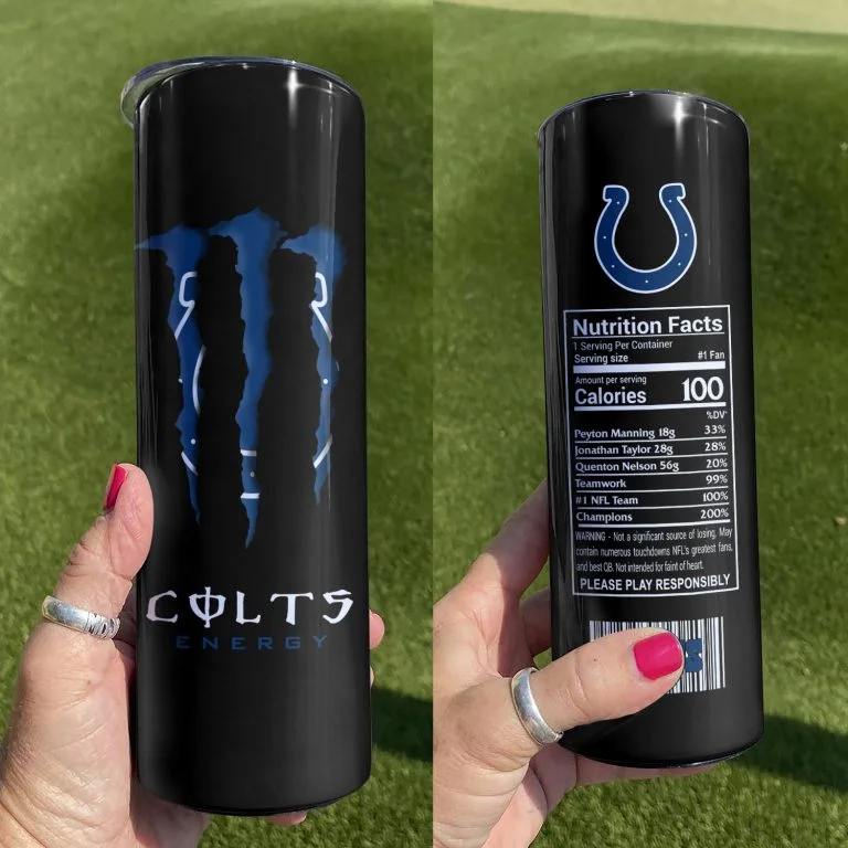 ΝFL14-Limited Edition Indianapolis Colts Skinny Tumbler Cup 20oz & 30oz