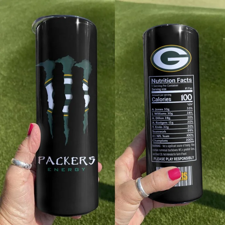 ΝFL12-Limited Green Bay Packers Skinny Tumbler Cup 20oz & 30oz
