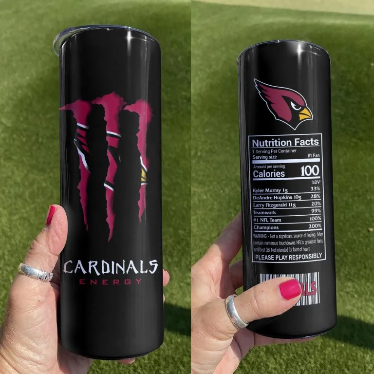 ΝFL01-Limited Edition Arizona Cardinals Skinny Tumbler Cup 20OZ & 30OZ