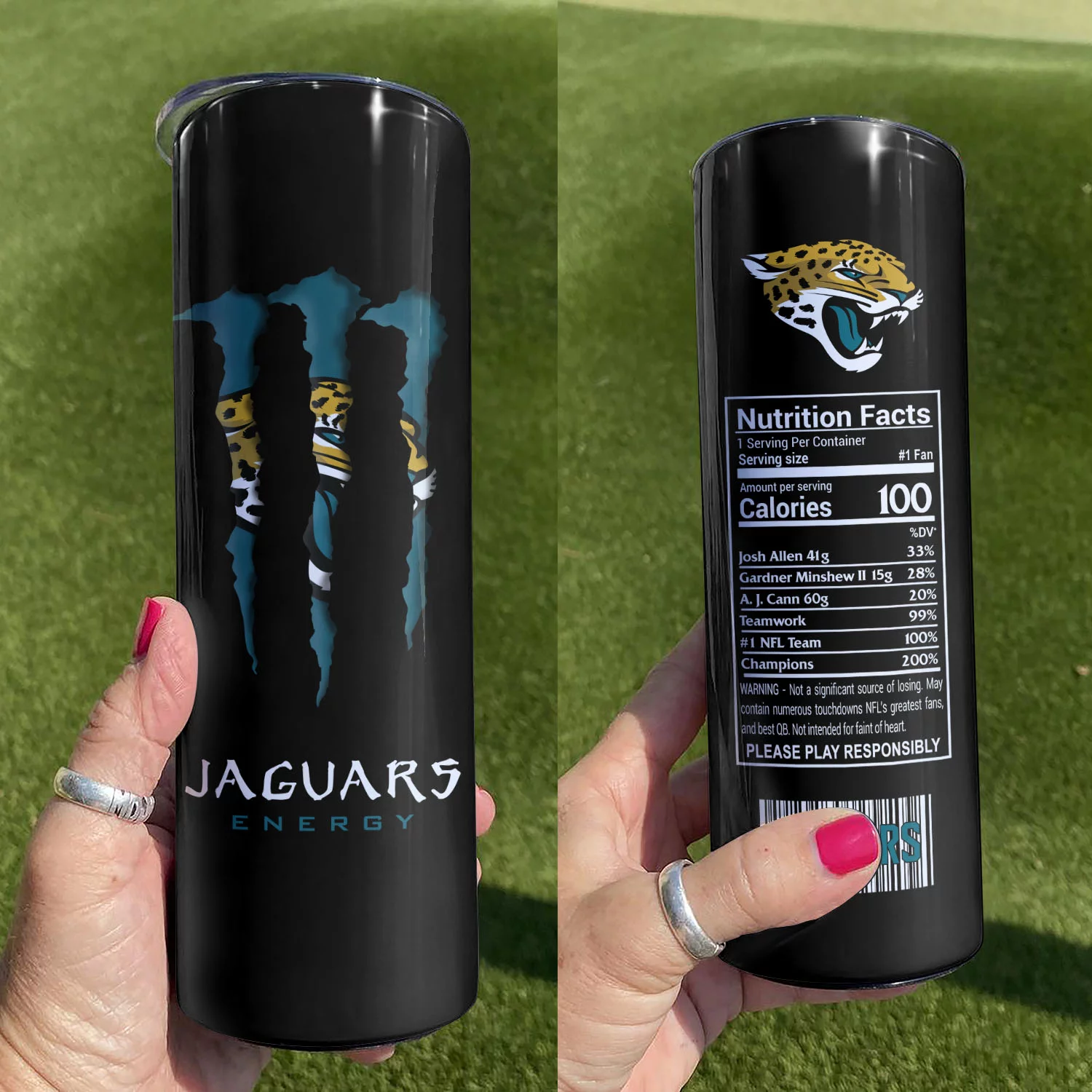 Νfl15-Limited Edition Jacksonville Jaguars Skinny Tumbler Cup 20oz & 30oz