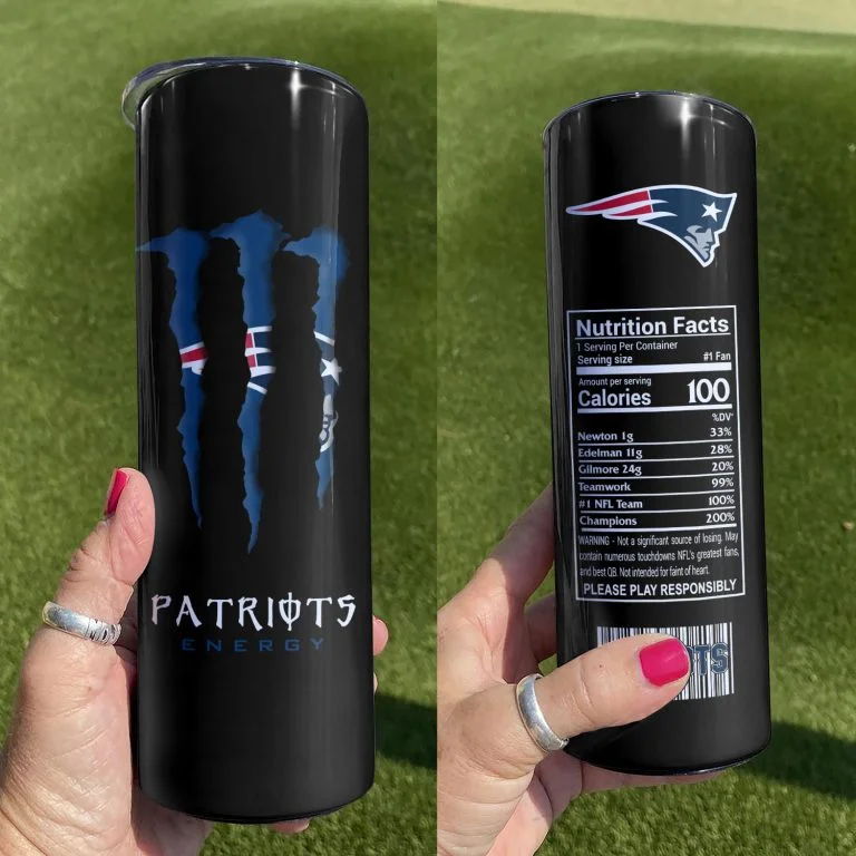 ΝFL19-Limited Edition New England Patriots Skinny Tumbler Cup 20oz & 30oz