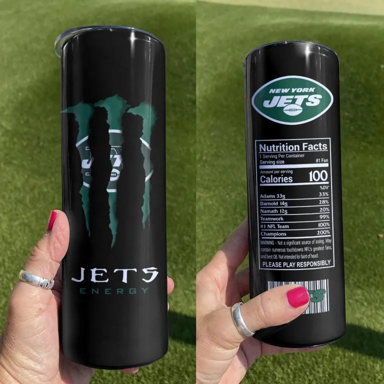 ΝFL22-Limited Edition New York Jets Skinny Tumbler Cup 20oz & 30oz
