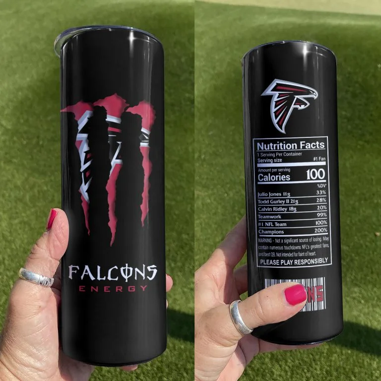 ΝFL02-Limited Edition Atlanta Falcons Skinny Tumbler Cup 20oz & 30oz