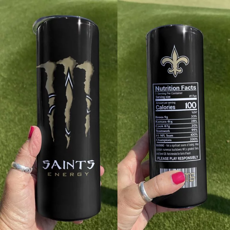 ΝFL20-Limited Edition New Orleans Saints Skinny Tumbler Cup 20OZ & 30OZ