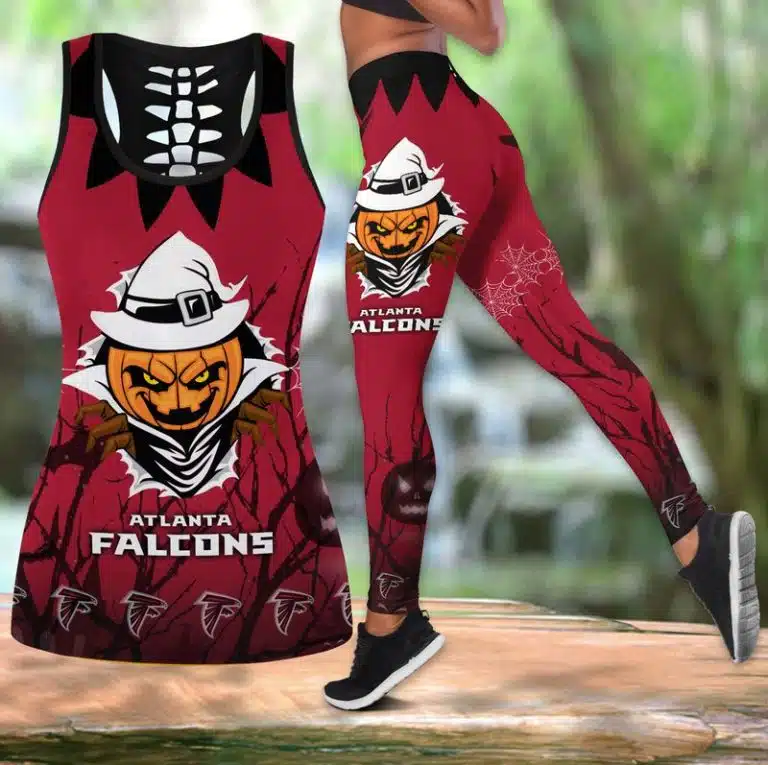 Atlanta Falcons Women's Hollow Out Tank Top + Legging XM24