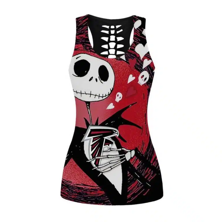 Atlanta Falcons Women's Hollow Out Tank Top + Legging UD76 - Image 2
