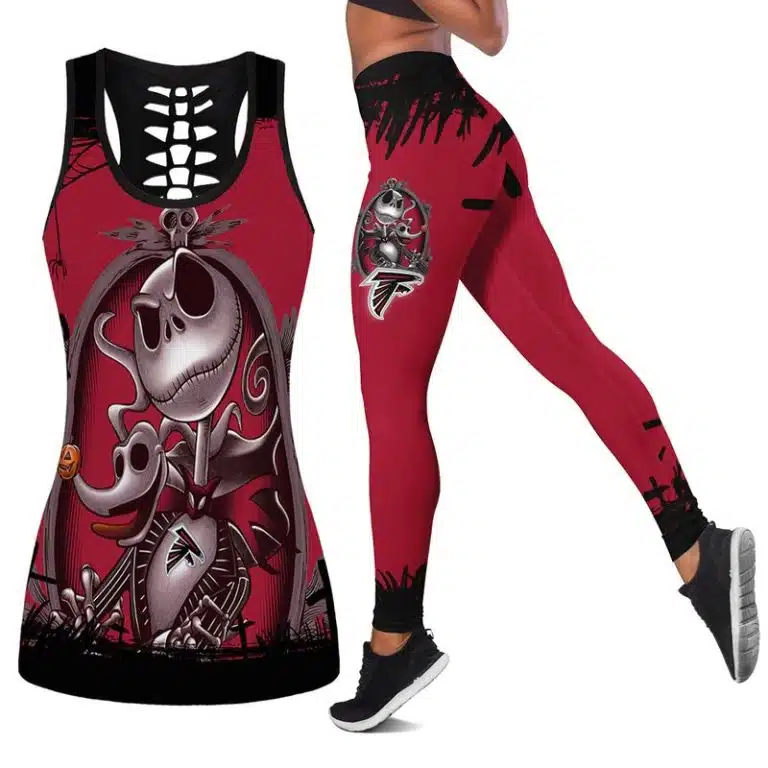 Atlanta Falcons Women's Hollow Out Tank Top + Legging LT11