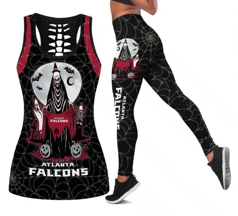 Atlanta Falcons Women's Hollow Out Tank Top + Legging KT11