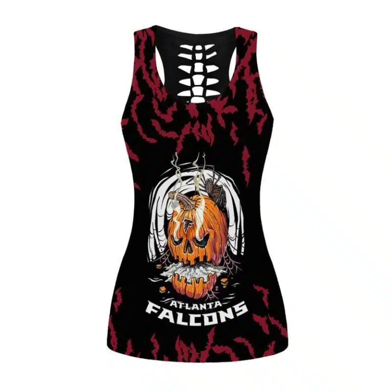 Atlanta Falcons Women's Hollow Out Tank Top + Legging IR22 - Image 2