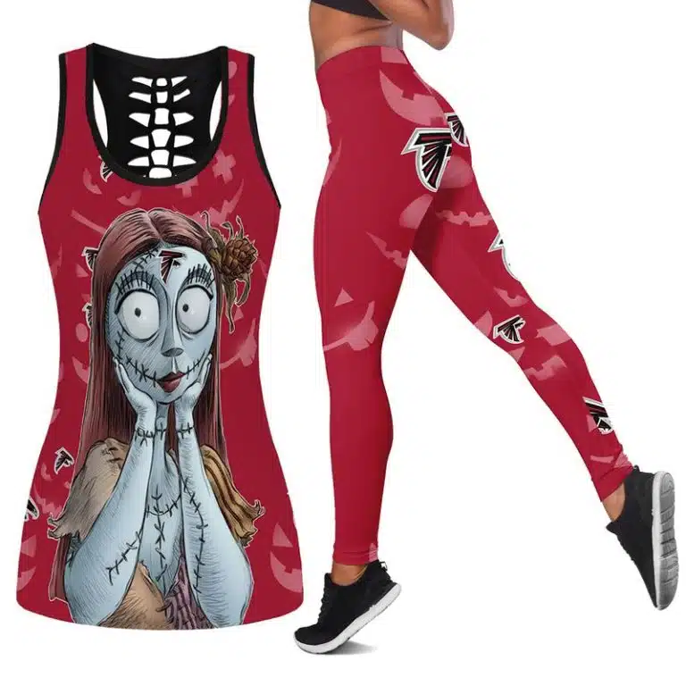 Atlanta Falcons Women's Hollow Out Tank Top + Legging LD22