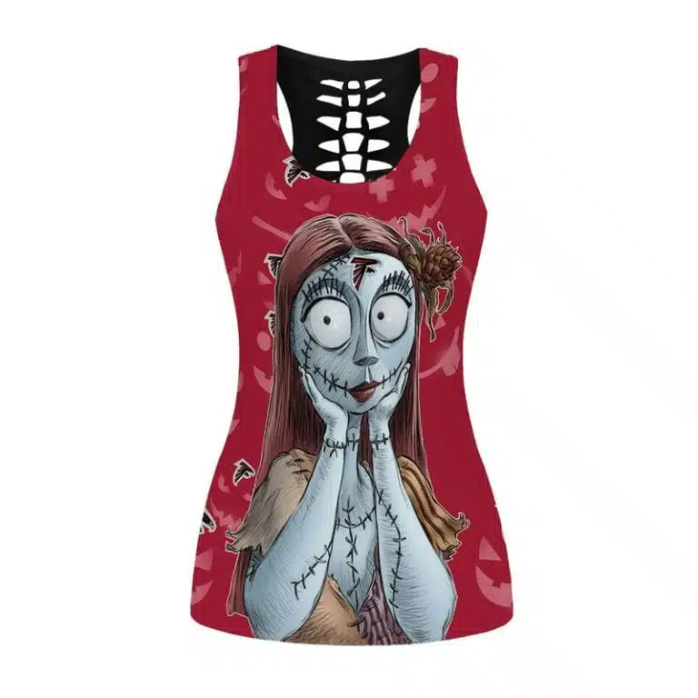 Atlanta Falcons Women's Hollow Out Tank Top + Legging LD22 - Image 2