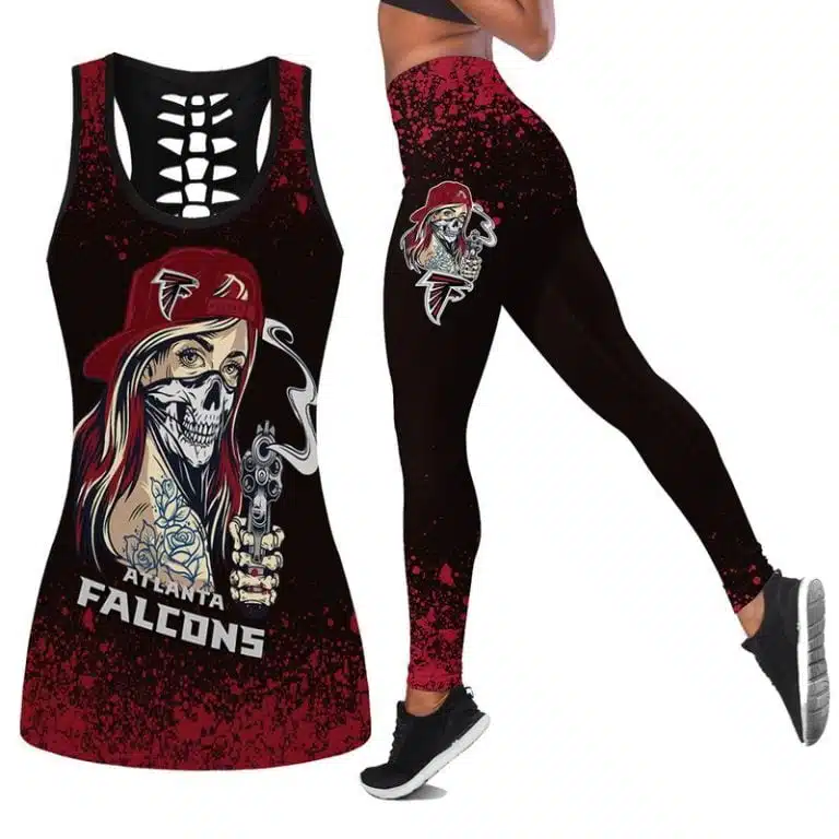 Atlanta Falcons Women's Hollow Out Tank Top + Legging KY10