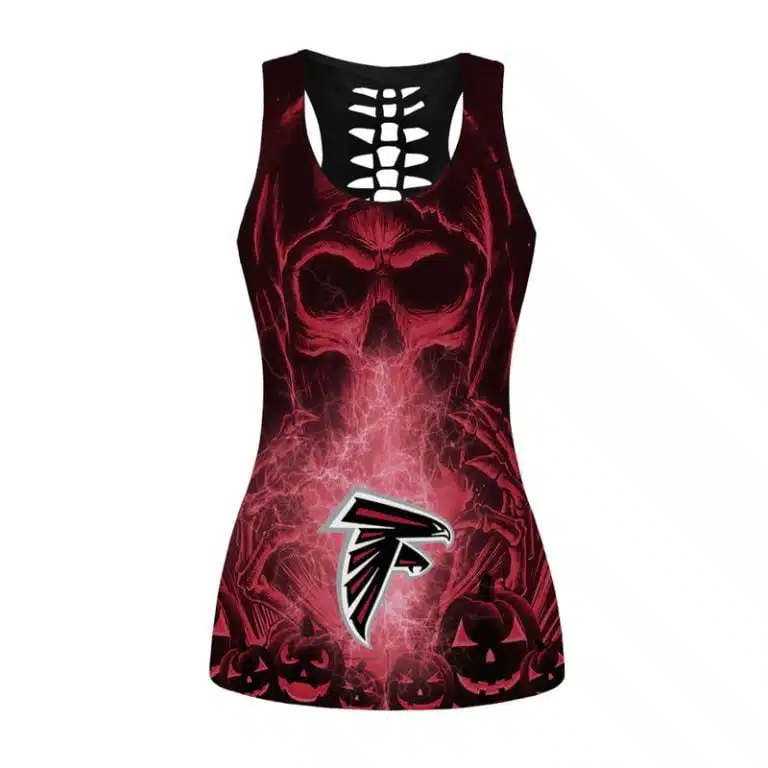 Atlanta Falcons Women's Hollow Out Tank Top + Legging LR23 - Image 2
