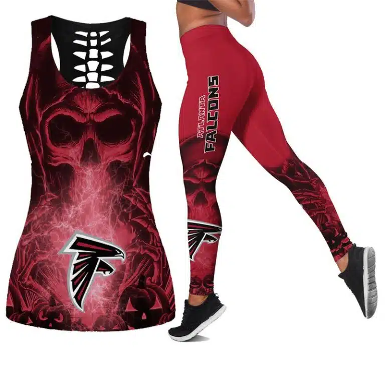Atlanta Falcons Women's Hollow Out Tank Top + Legging LR23