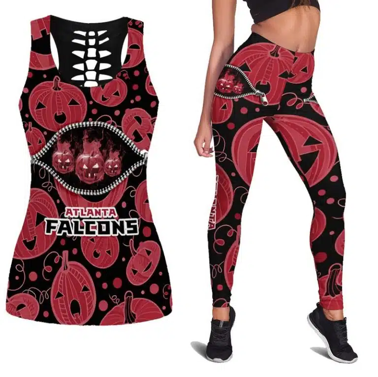 Atlanta Falcons Women's Hollow Out Tank Top + Legging KF71