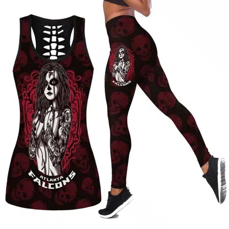 Atlanta Falcons Women's Hollow Out Tank Top + Legging UF22