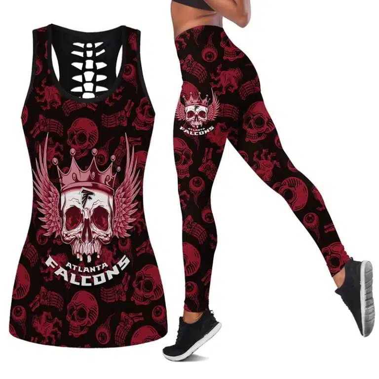 Atlanta Falcons Women's Hollow Out Tank Top + Legging LT23