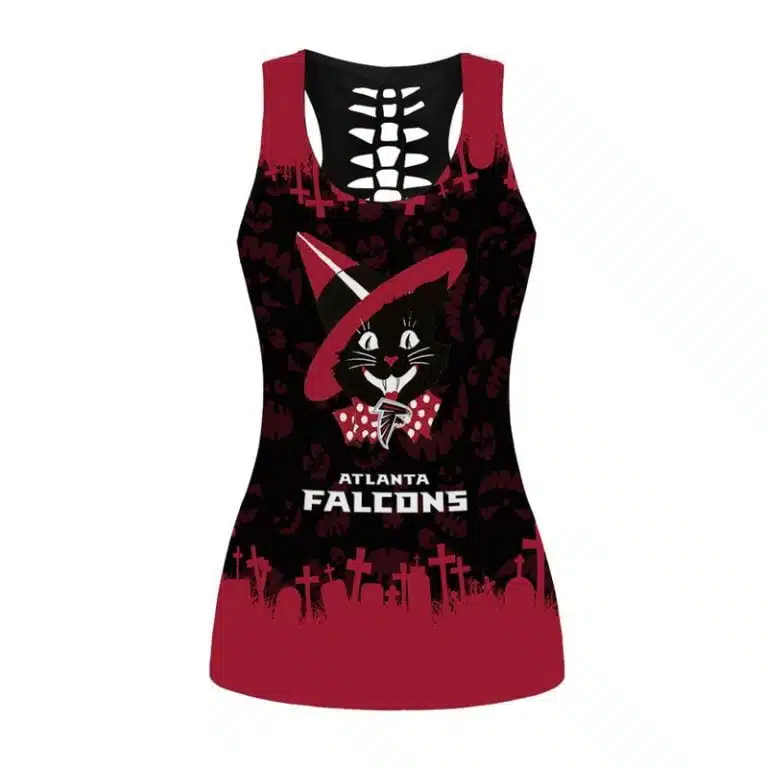 Atlanta Falcons Women's Hollow Out Tank Top + Legging EK74 - Image 2
