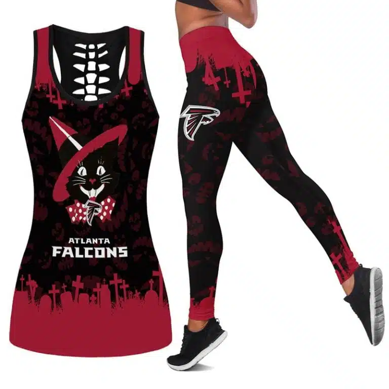 Atlanta Falcons Women's Hollow Out Tank Top + Legging EK74
