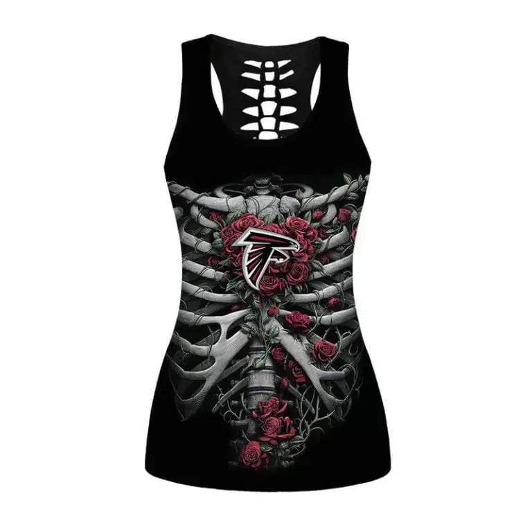 Atlanta Falcons Women's Hollow Out Tank Top + Legging UW27 - Image 2