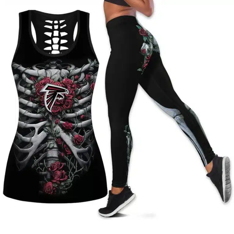 Atlanta Falcons Women's Hollow Out Tank Top + Legging UW27