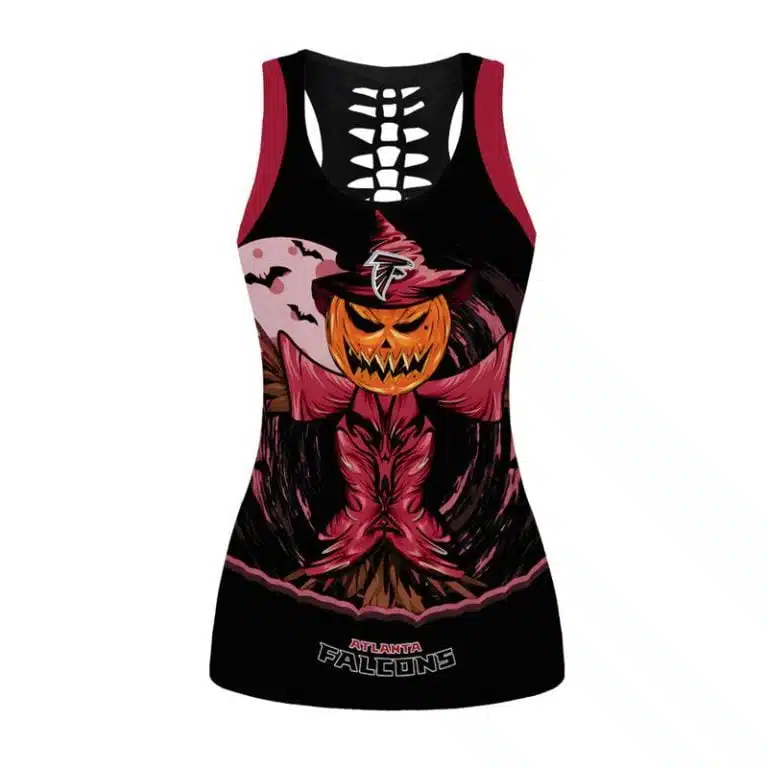 Atlanta Falcons Women's Hollow Out Tank Top + Legging JE32 - Image 2