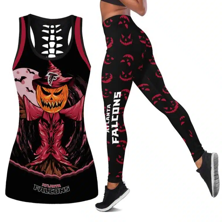 Atlanta Falcons Women's Hollow Out Tank Top + Legging JE32