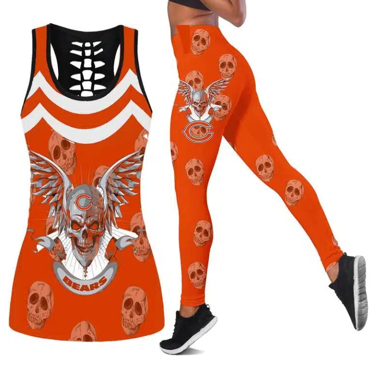 Chicago Bears Women's Hollow Out Tank Top + Legging EK57