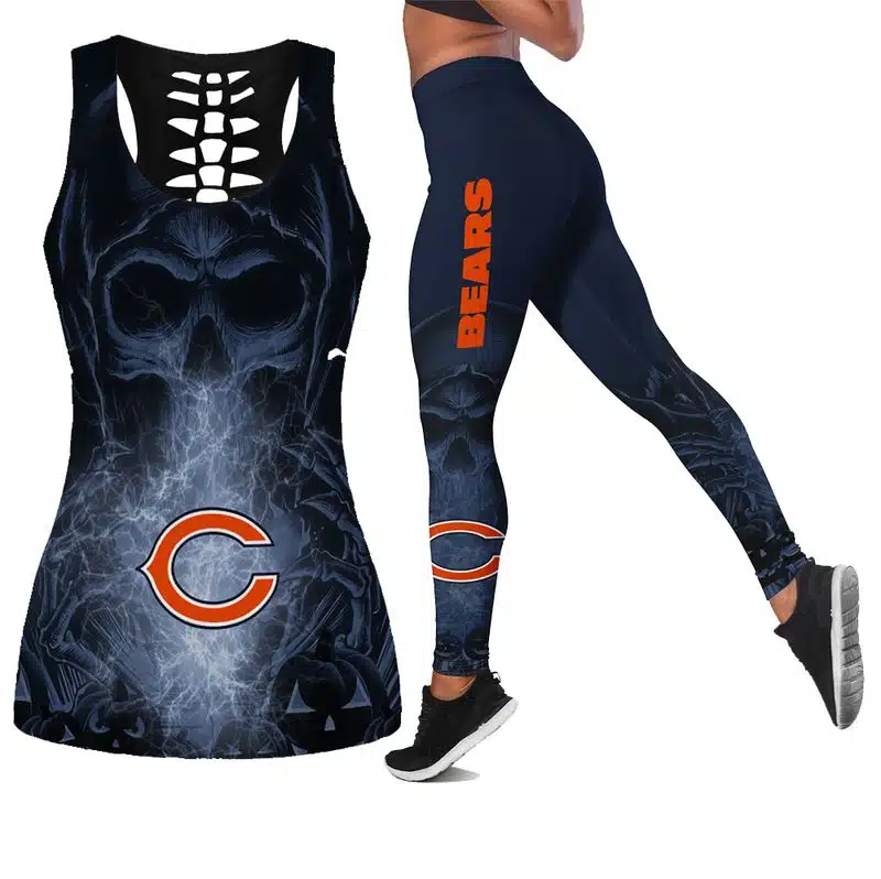 Chicago Bears Women's Hollow Out Tank Top + Legging KL13