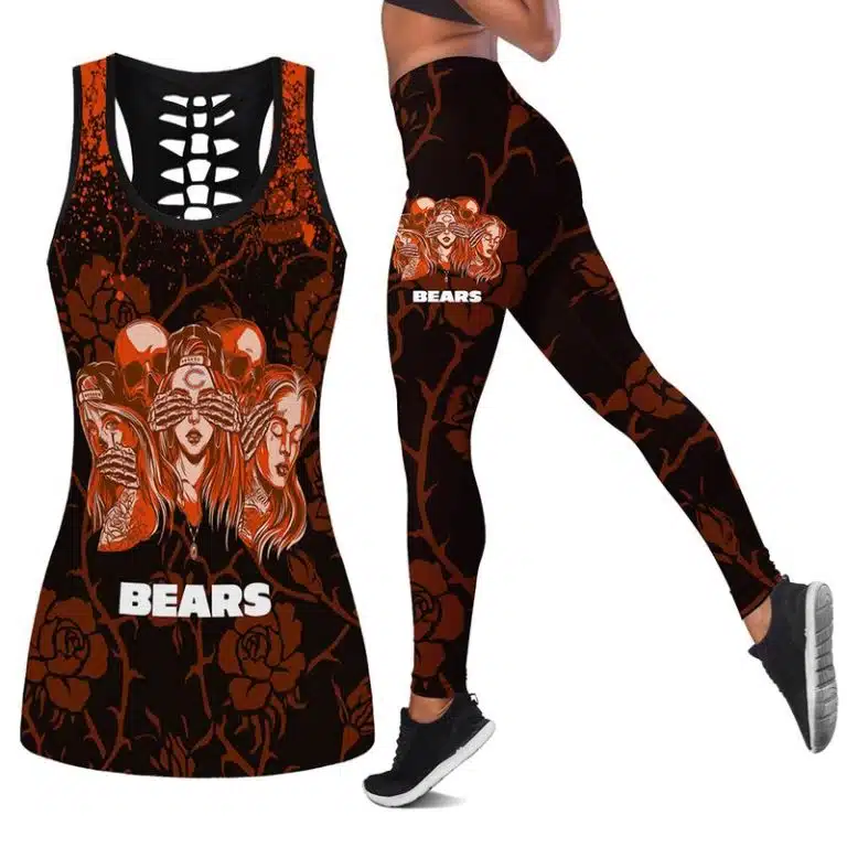 Chicago Bears Women's Hollow Out Tank Top + Legging VS82