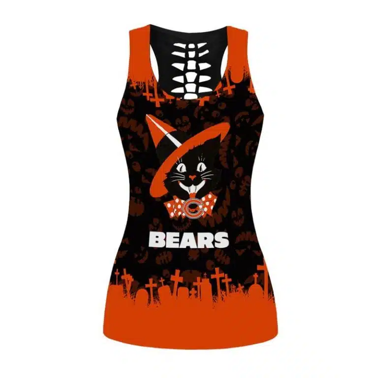Chicago Bears Women's Hollow Out Tank Top + Legging PR67 - Image 2