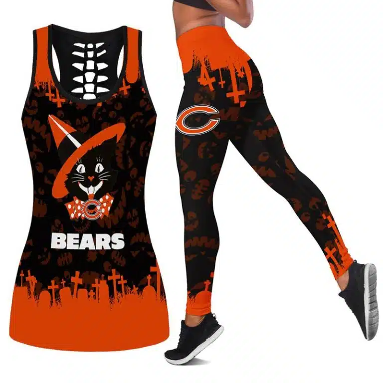 Chicago Bears Women's Hollow Out Tank Top + Legging PR67