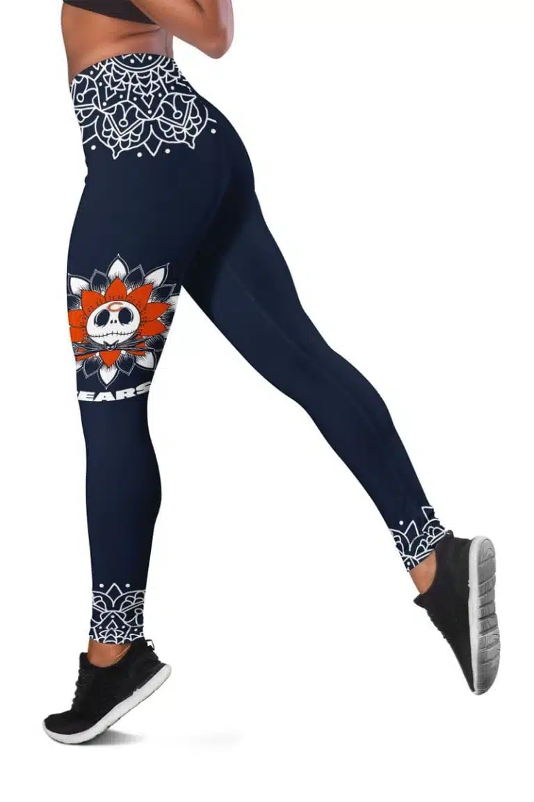 Chicago Bears Women's Hollow Out Tank Top + Legging IE54 - Image 3