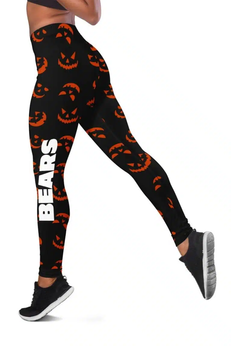 Chicago Bears Women's Hollow Out Tank Top + Legging KY64 - Image 3