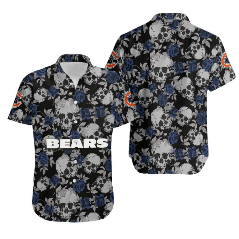 Combo Chicago Bears Button-Up Shirt & Men Shorts FL23