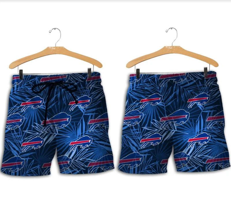 Combo Buffalo Bills Button-Up Shirt & Men Shorts EP71 - Image 2