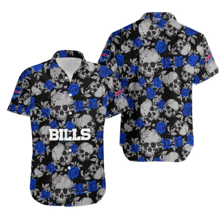 Combo Buffalo Bills Button-Up Shirt & Men Shorts FM64