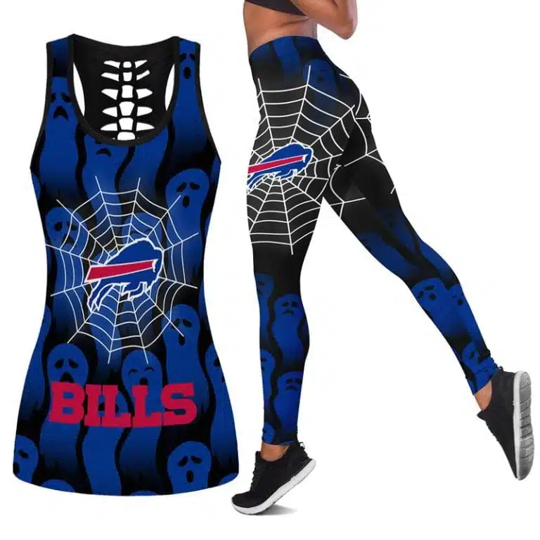 Buffalo Bills Women's Hollow Out Tank Top + Legging JY53