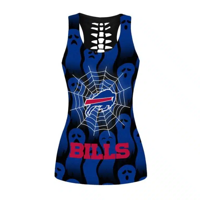 Buffalo Bills Women's Hollow Out Tank Top + Legging JY53 - Image 2