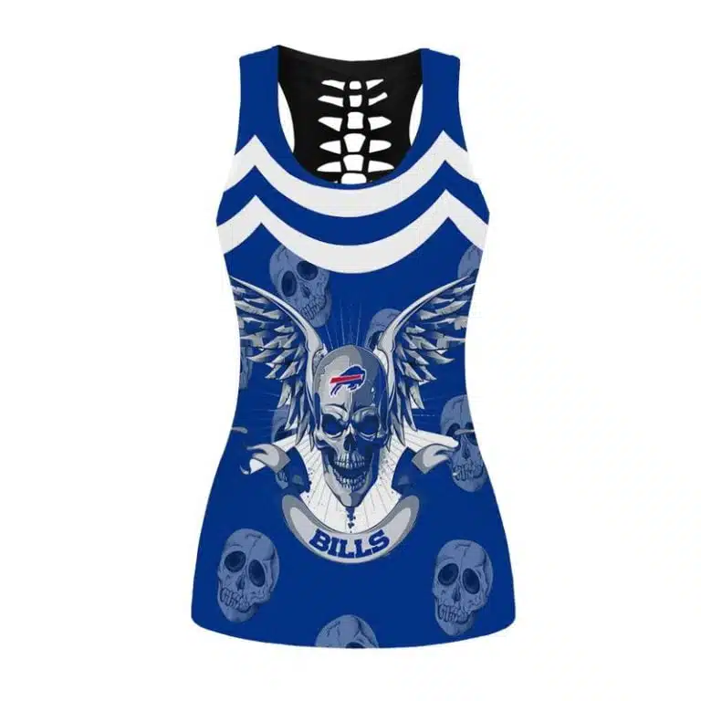 Buffalo Bills Women's Hollow Out Tank Top + Legging LF13 - Image 2