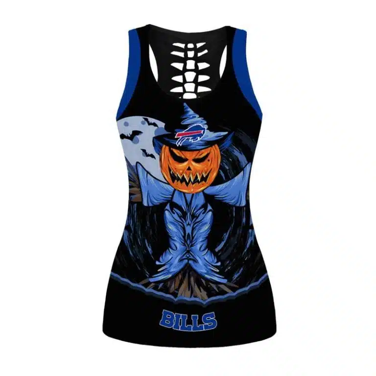Buffalo Bills Women's Hollow Out Tank Top + Legging LV31 - Image 2