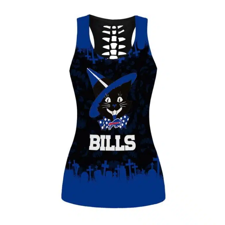 Buffalo Bills Women's Hollow Out Tank Top + Legging RK13 - Image 2